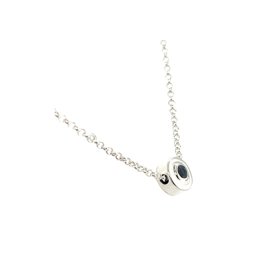 Zilveren Floating Ketting Blauwe Saffier | Kiliaan Jewelry