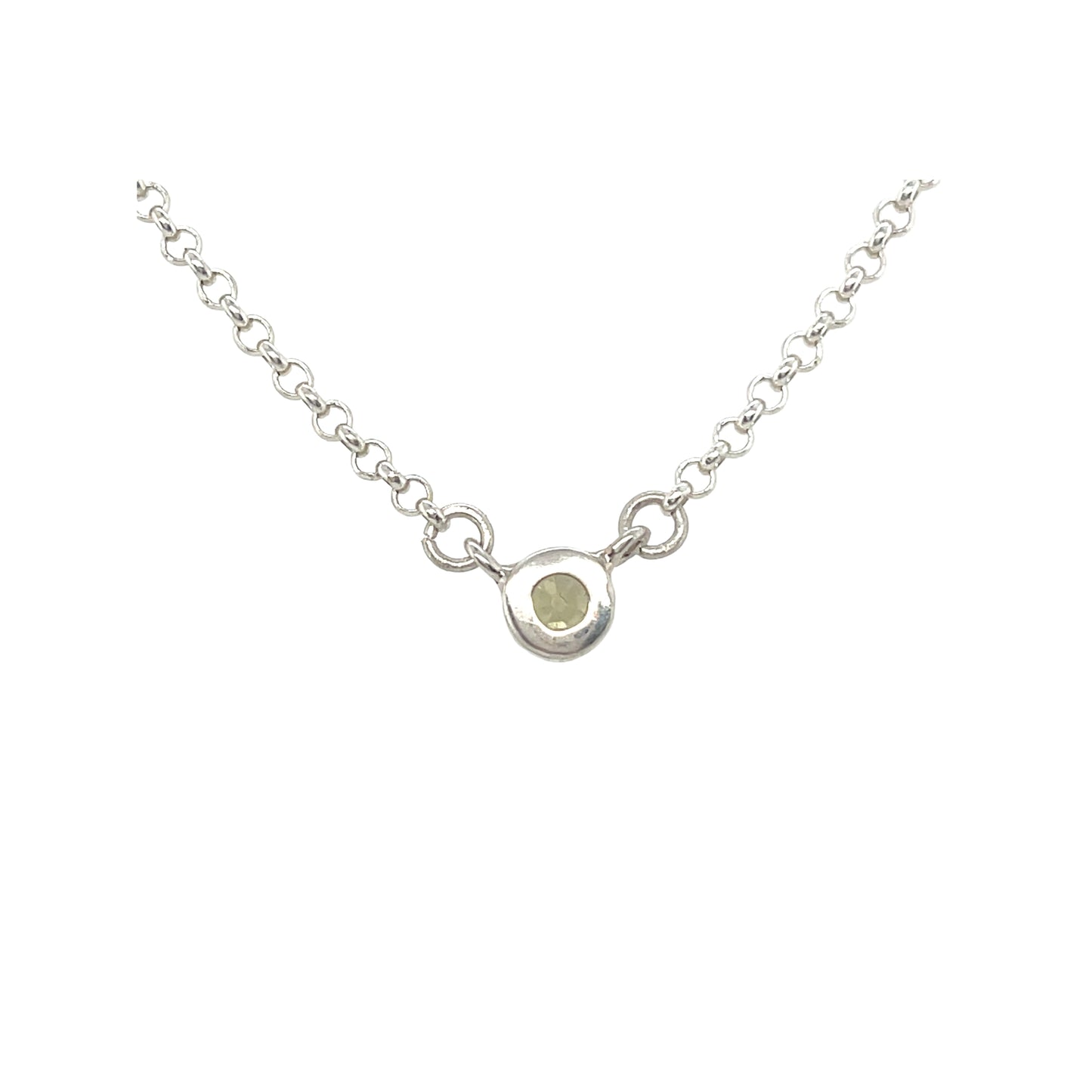 Silver Necklace Yellow Sapphire Pendant | Kiliaan Jewelry