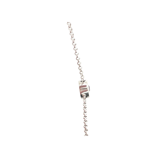 Silver sapphire necklace