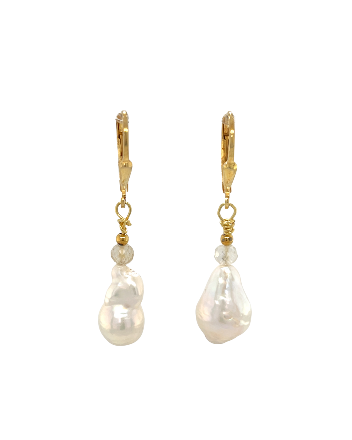 Gouden Oorbellen Barok Parel