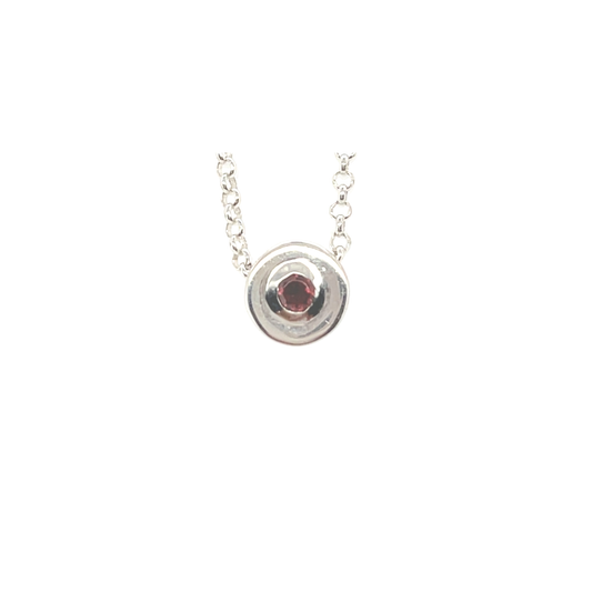 Zilveren ketting granaat