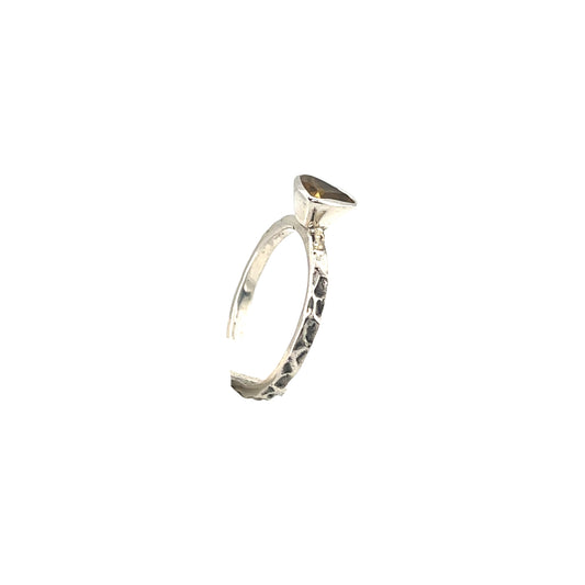 Silberner Stapelring Citrin | Kiliaan Jewelry