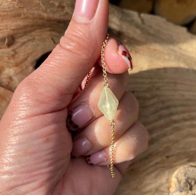 Armband prehniet goud