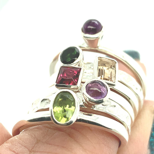 Ring peridot, ovaal