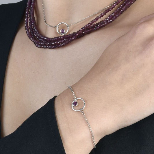 Armband Circle of Life rhodoliet