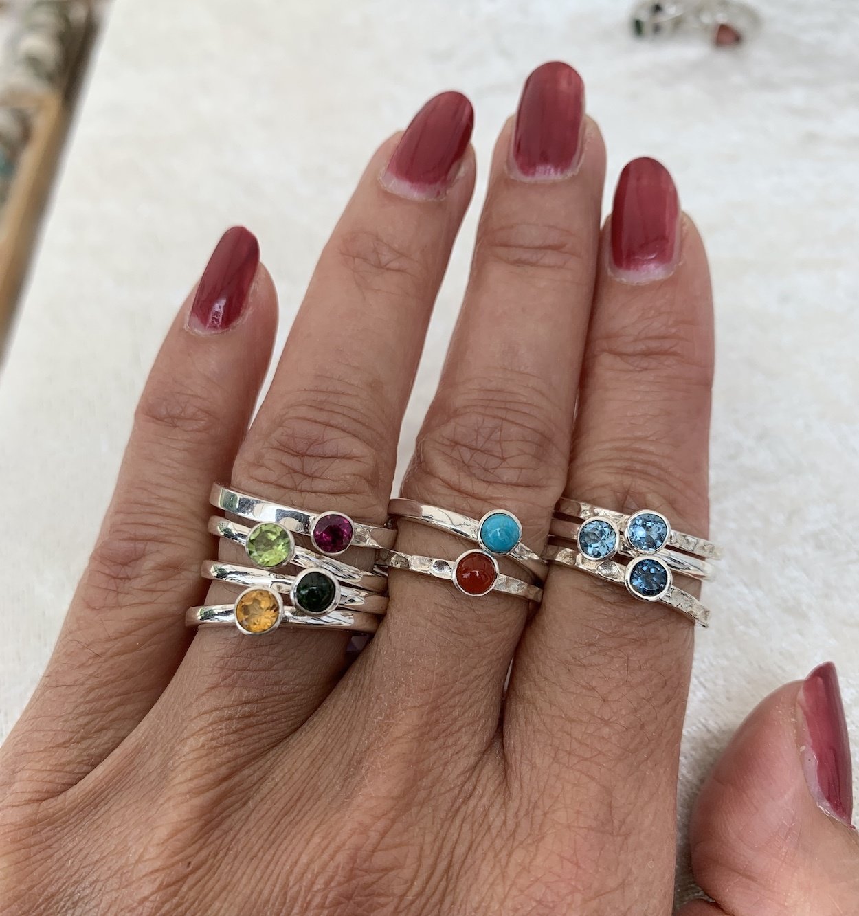 Ring turkoois, glad
