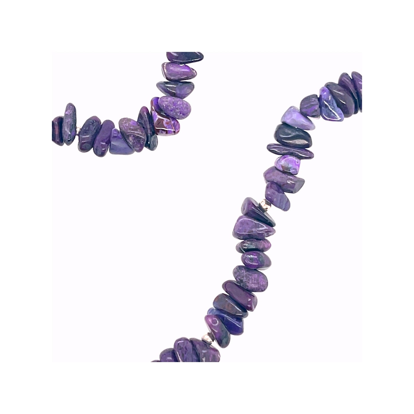 Sugilite necklace with silver accent