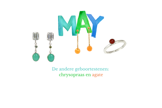 Mei geboortesteen chrysopraas