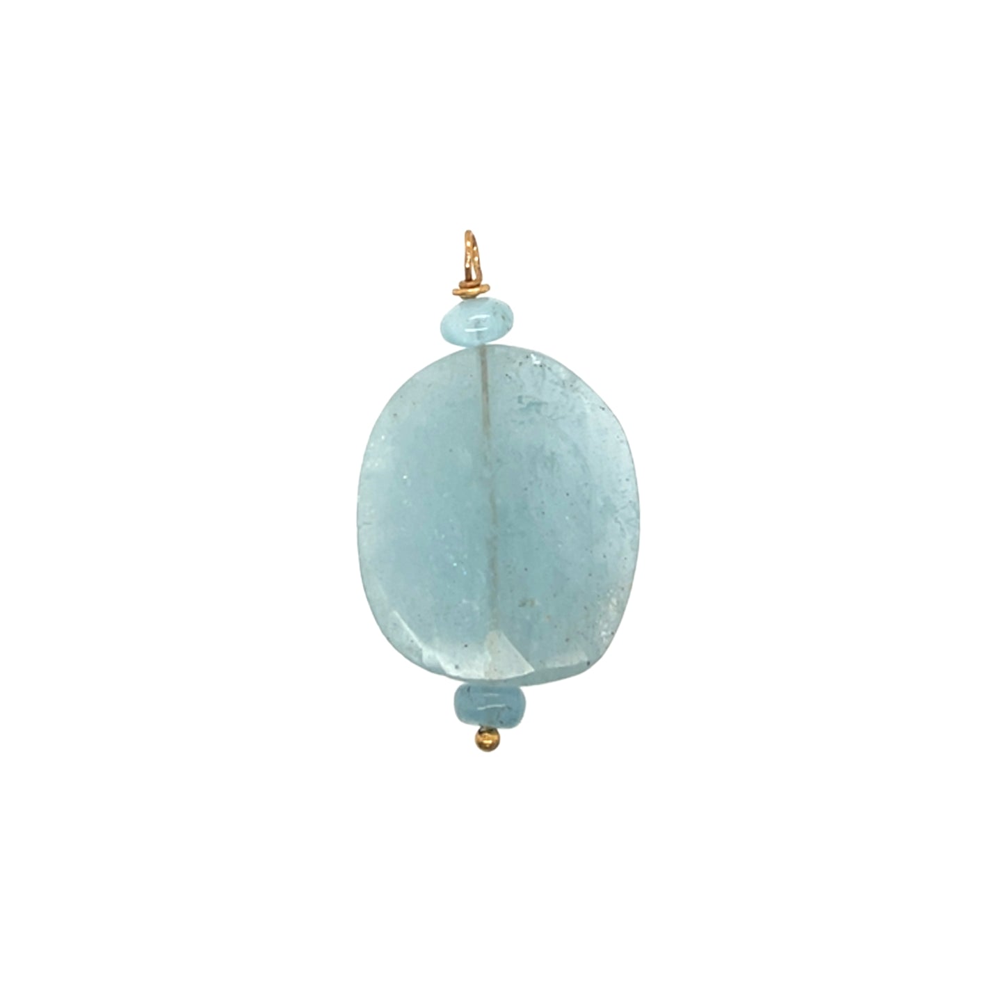Aquamarine pendant gold