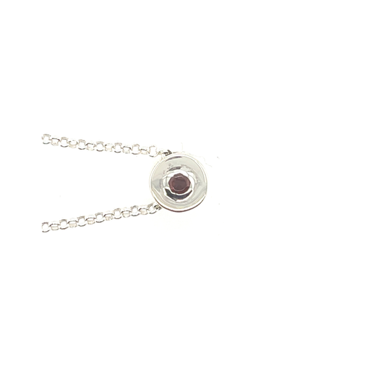 Zilveren ketting granaat