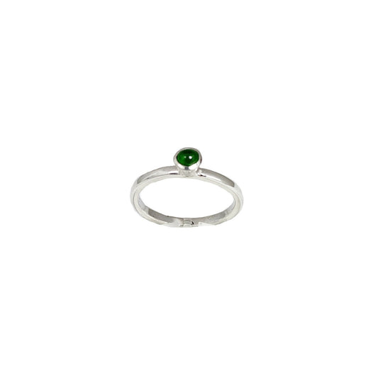 Ring groene toermalijn, glad