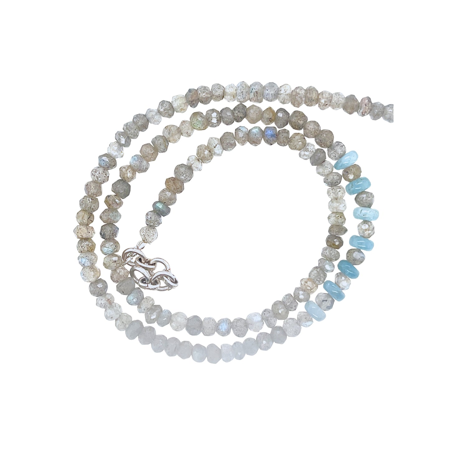 Labradorite aquamarine necklace
