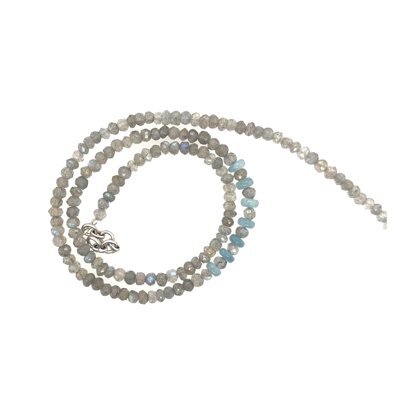 Labradorite aquamarine necklace