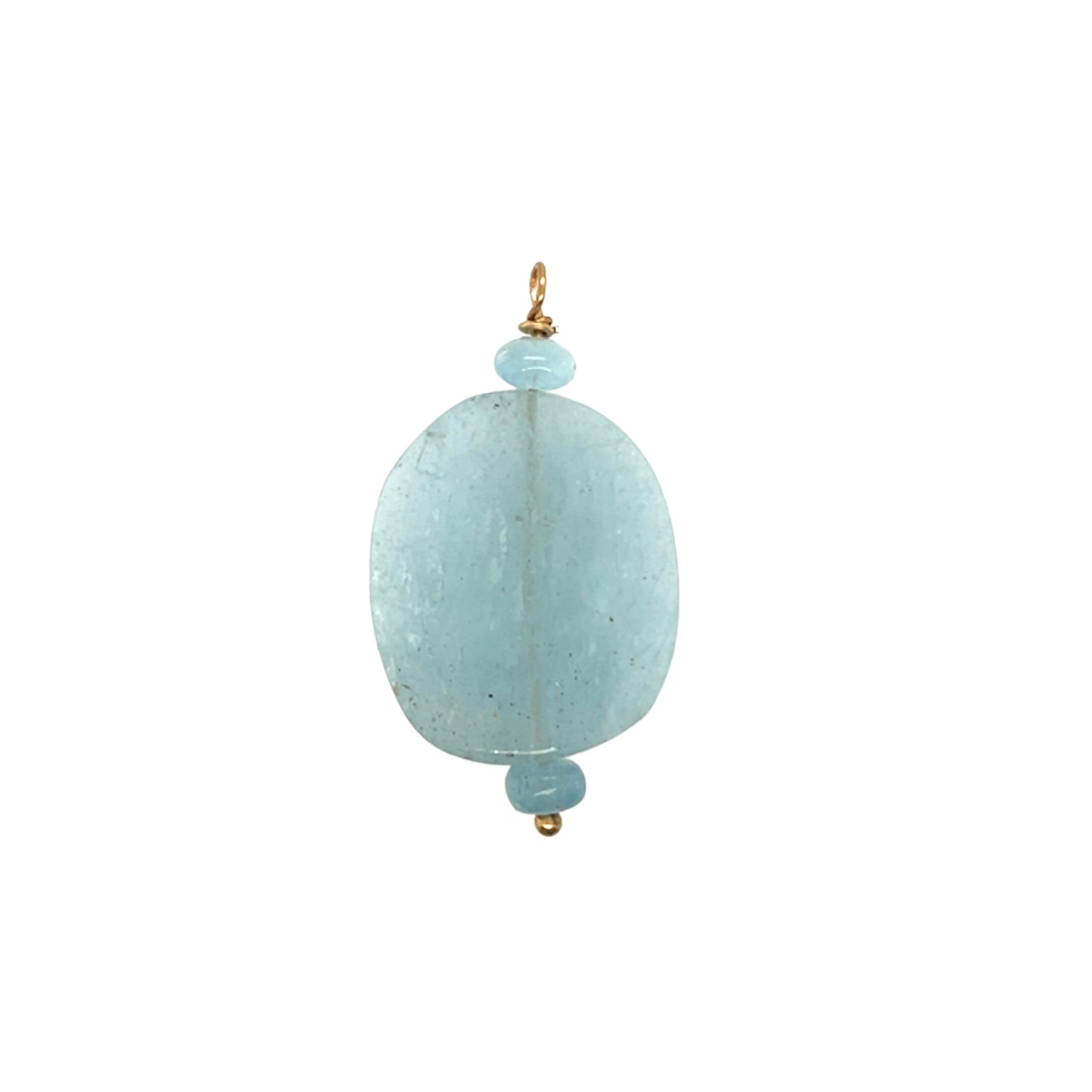 Aquamarine pendant gold