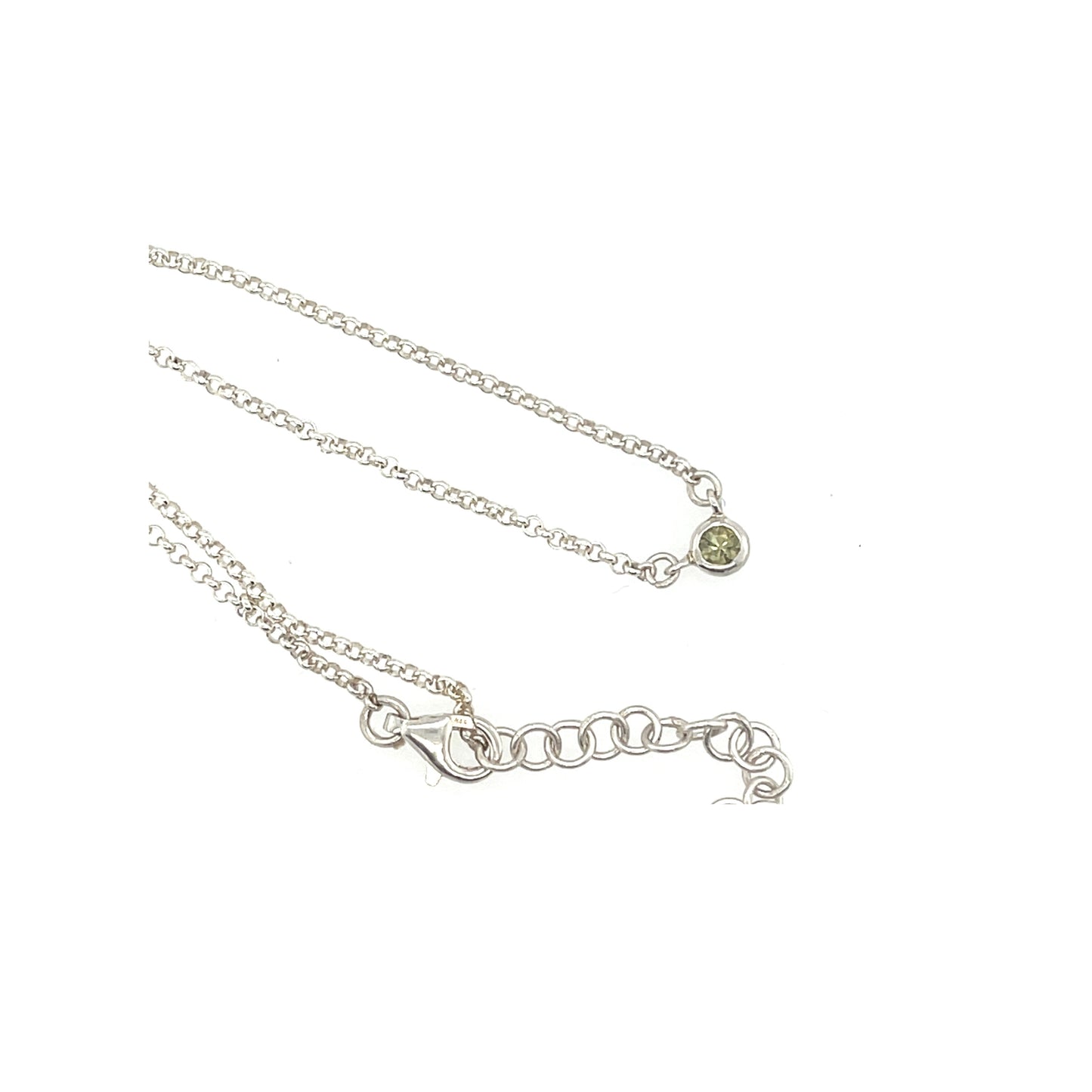 Silver Necklace Yellow Sapphire Pendant | Kiliaan Jewelry