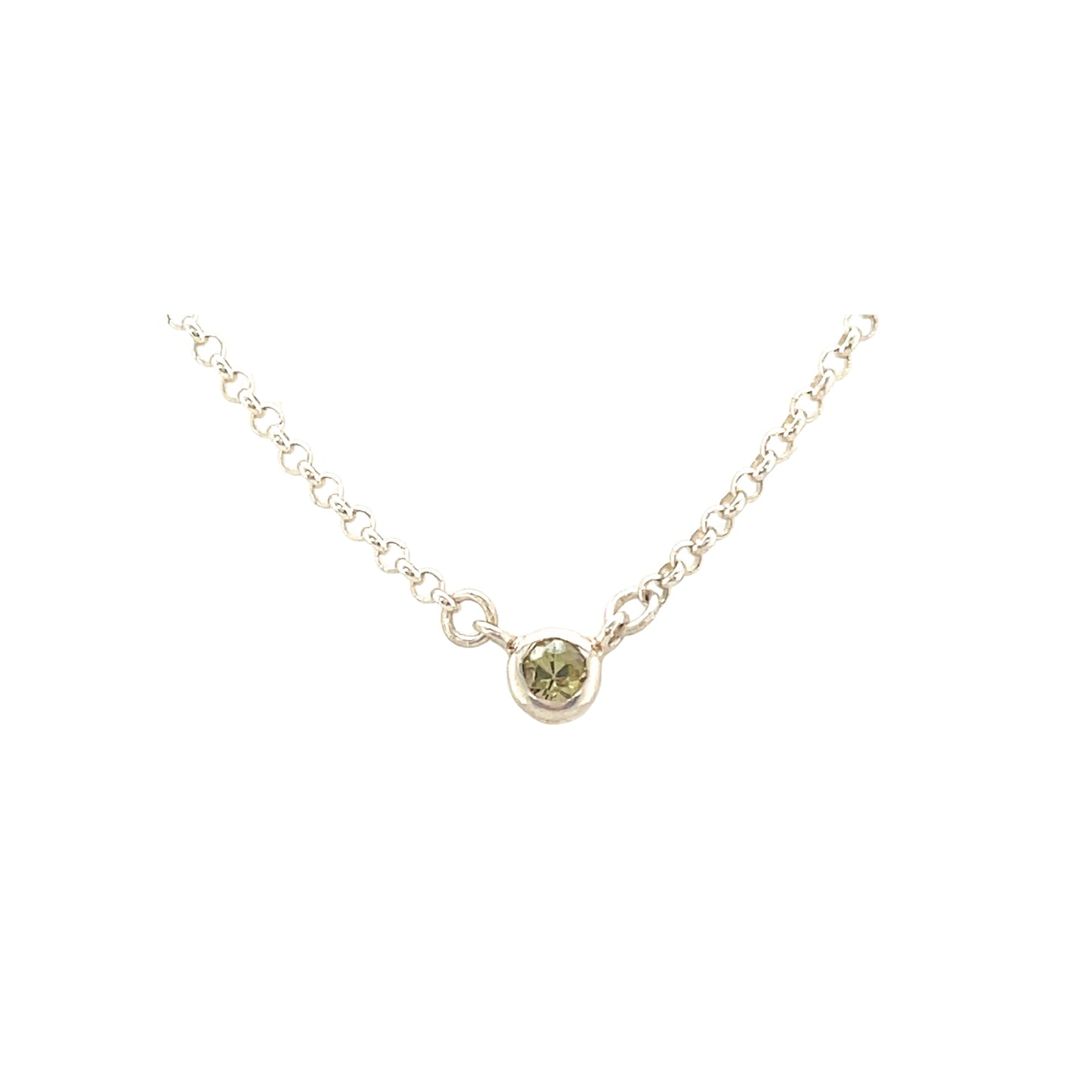 Silver Necklace Yellow Sapphire Pendant | Kiliaan Jewelry