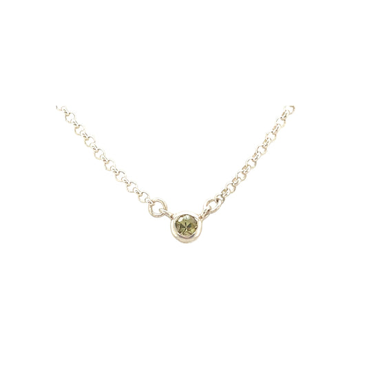 Zilveren Ketting Gele Saffier Hanger | Kiliaan Jewelry