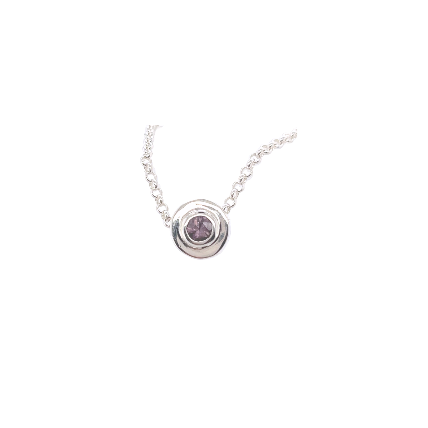 Silver sapphire necklace