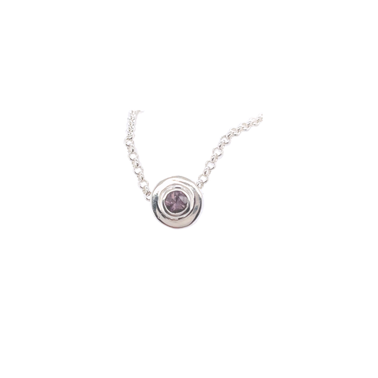 Silver sapphire necklace