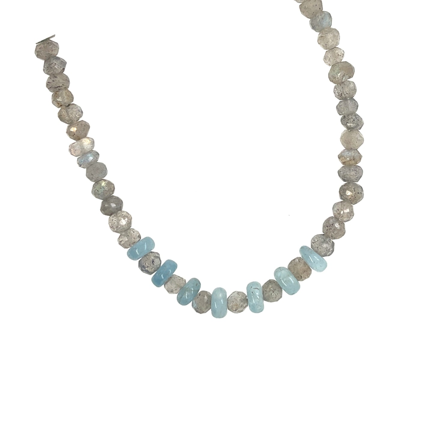 Labradorite aquamarine necklace