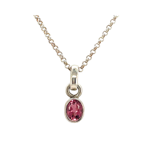 Zilveren Ketting Roze Toermalijn | Kiliaan Jewelry