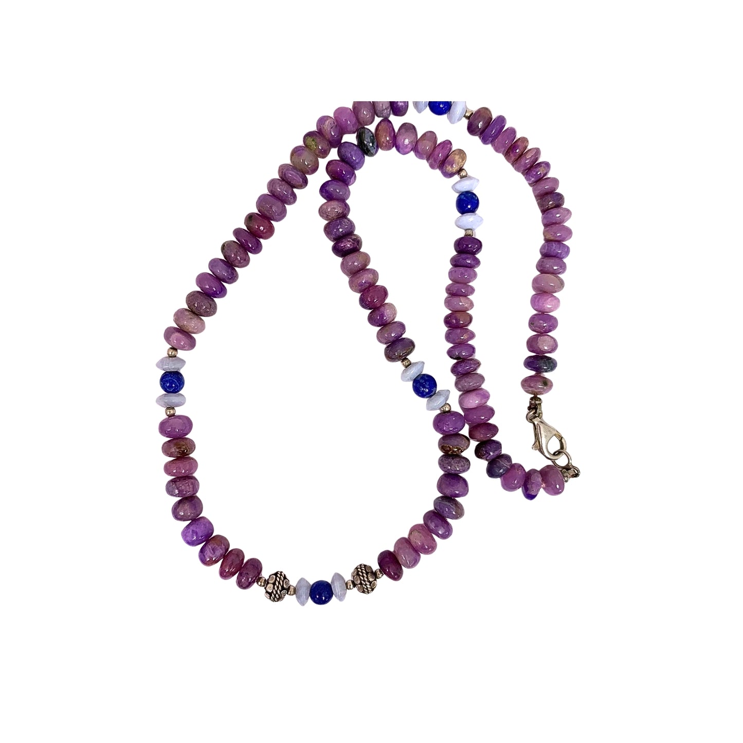 Sugiliet ketting met lapis lazuli