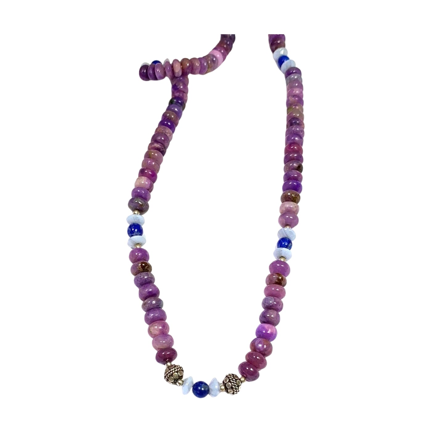 Sugiliet ketting met lapis lazuli