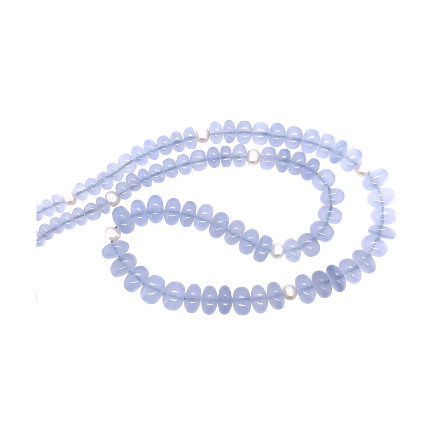 Chalcedony and pearl necklace