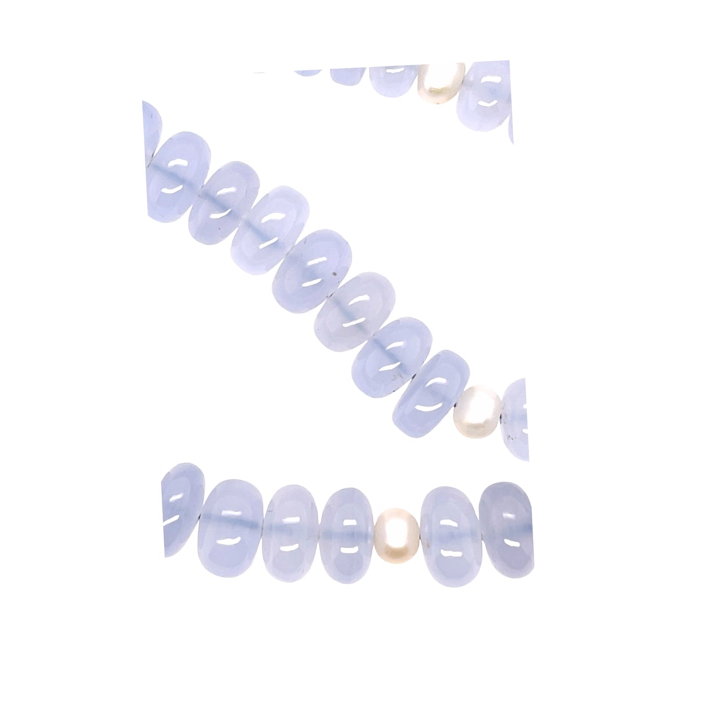 Chalcedony and pearl necklace