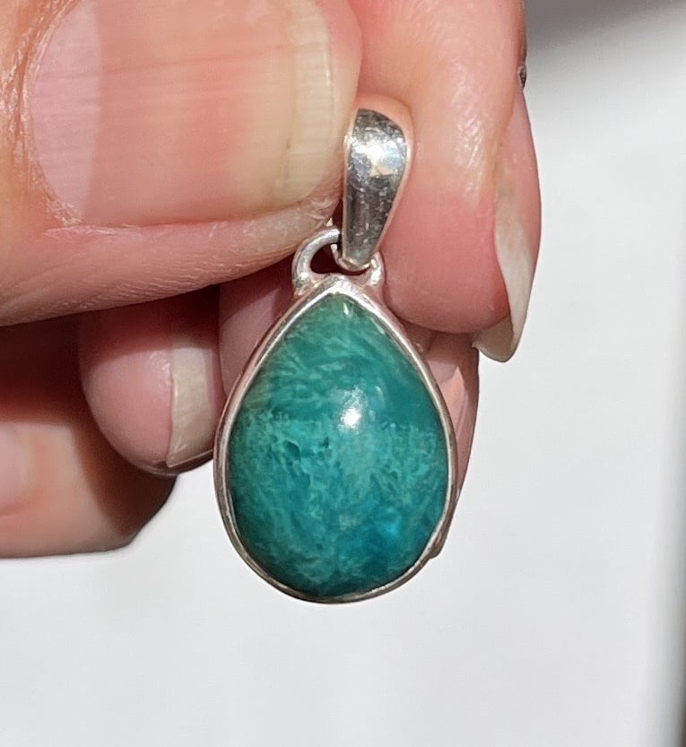 Chrysocolla pendant