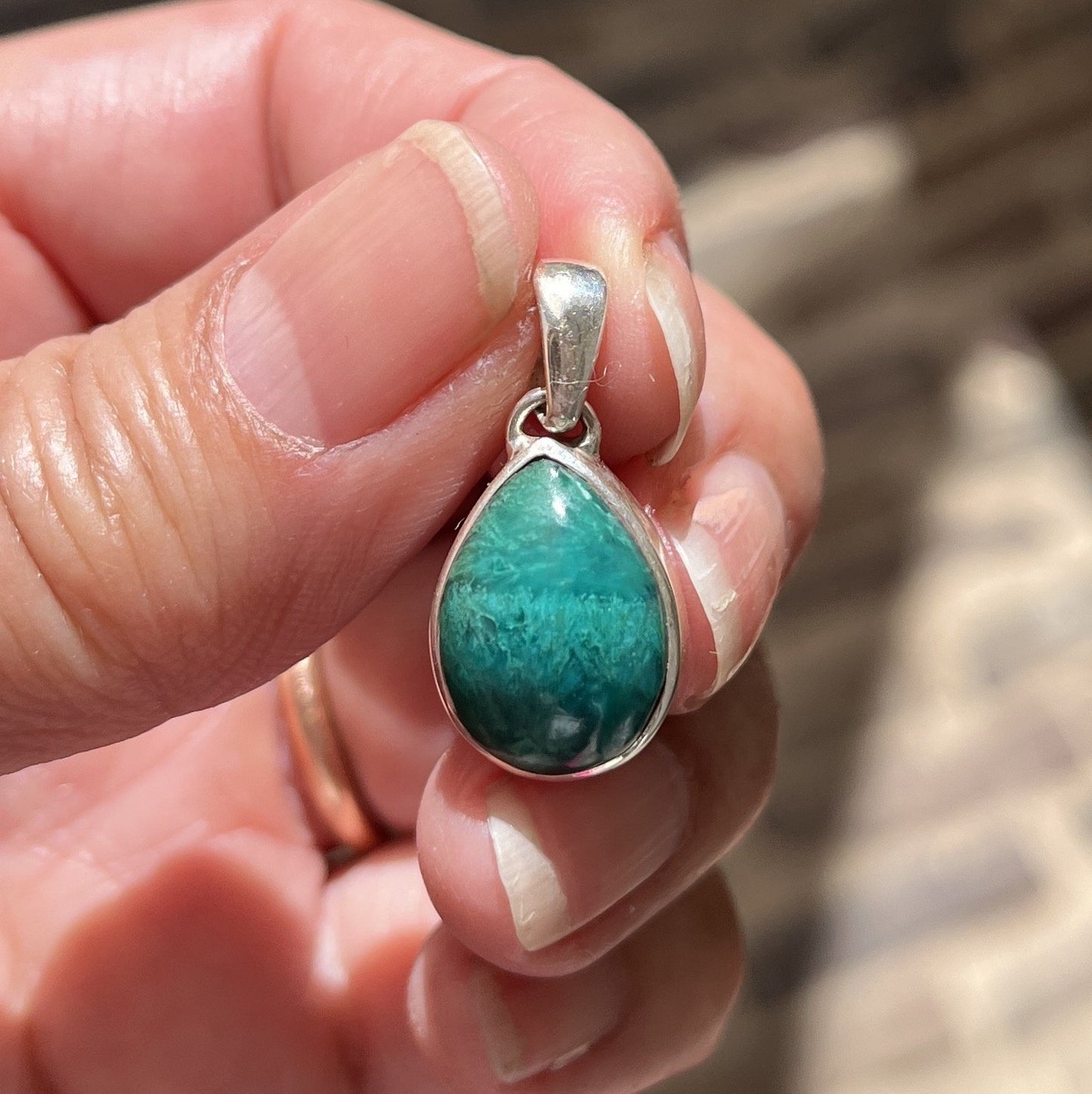 Chrysocolla pendant