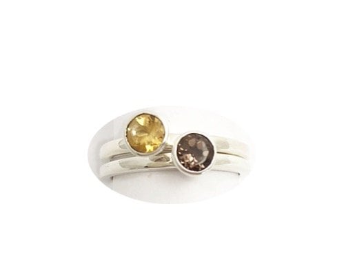 Ring citrine, plain