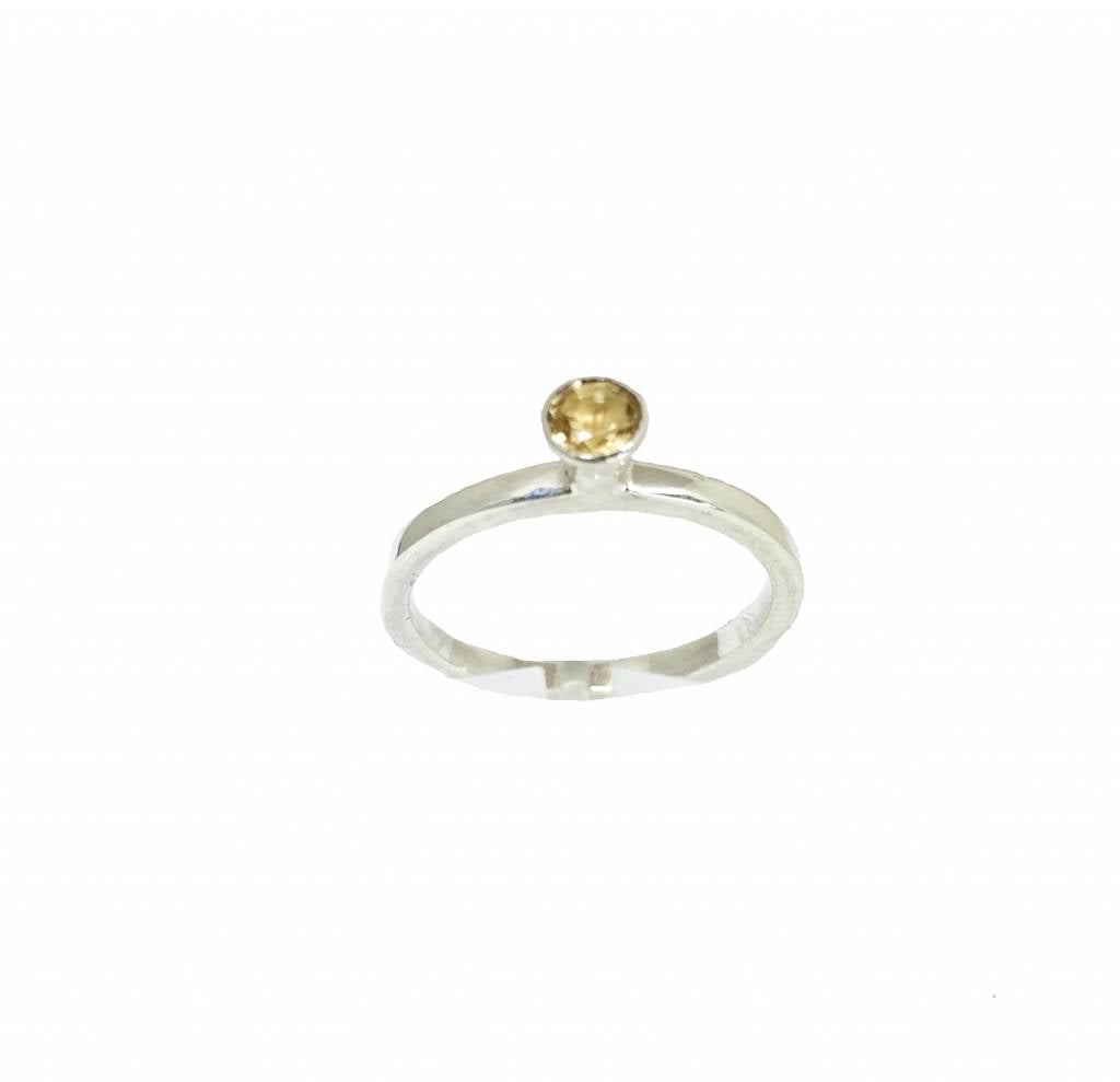 Ring citrine, plain