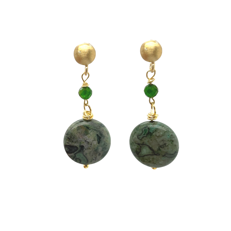 Gold jasper earrings