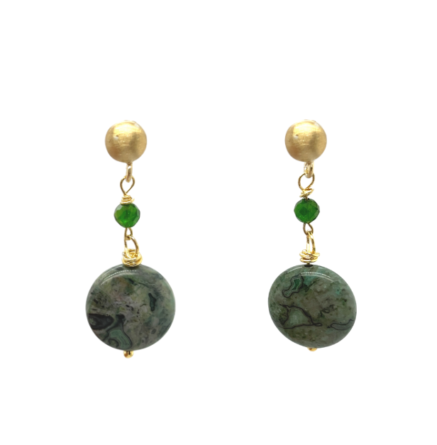 Gold jasper earrings
