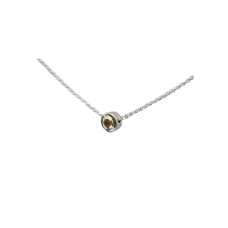Zilveren Ketting Gele Saffier | Kiliaan Jewelry