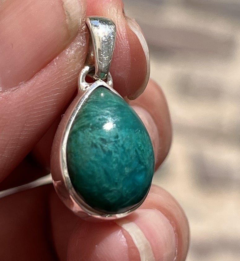 Chrysocolla pendant