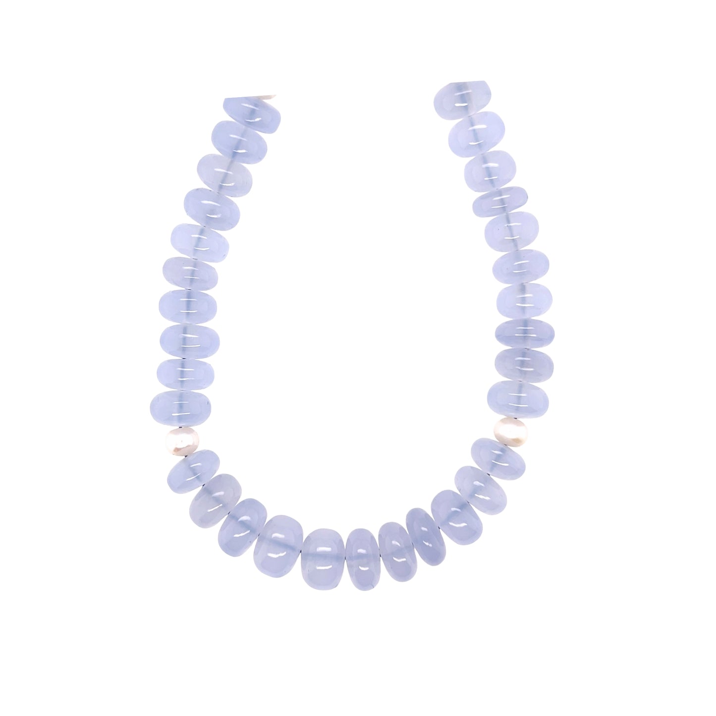 Chalcedony and pearl necklace