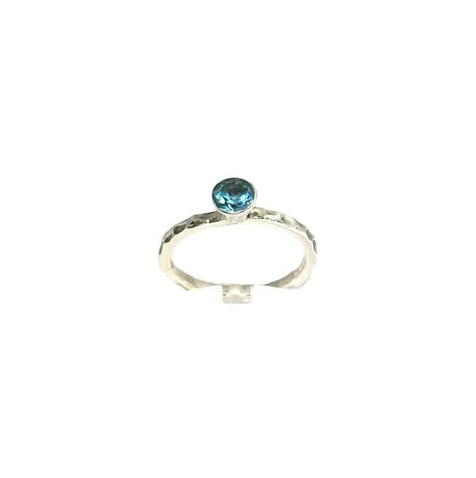 Ring Swiss blue topaas