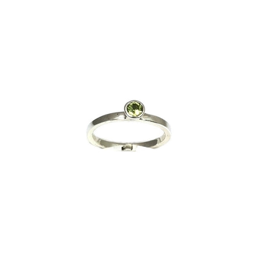 Ring Peridot, glatt
