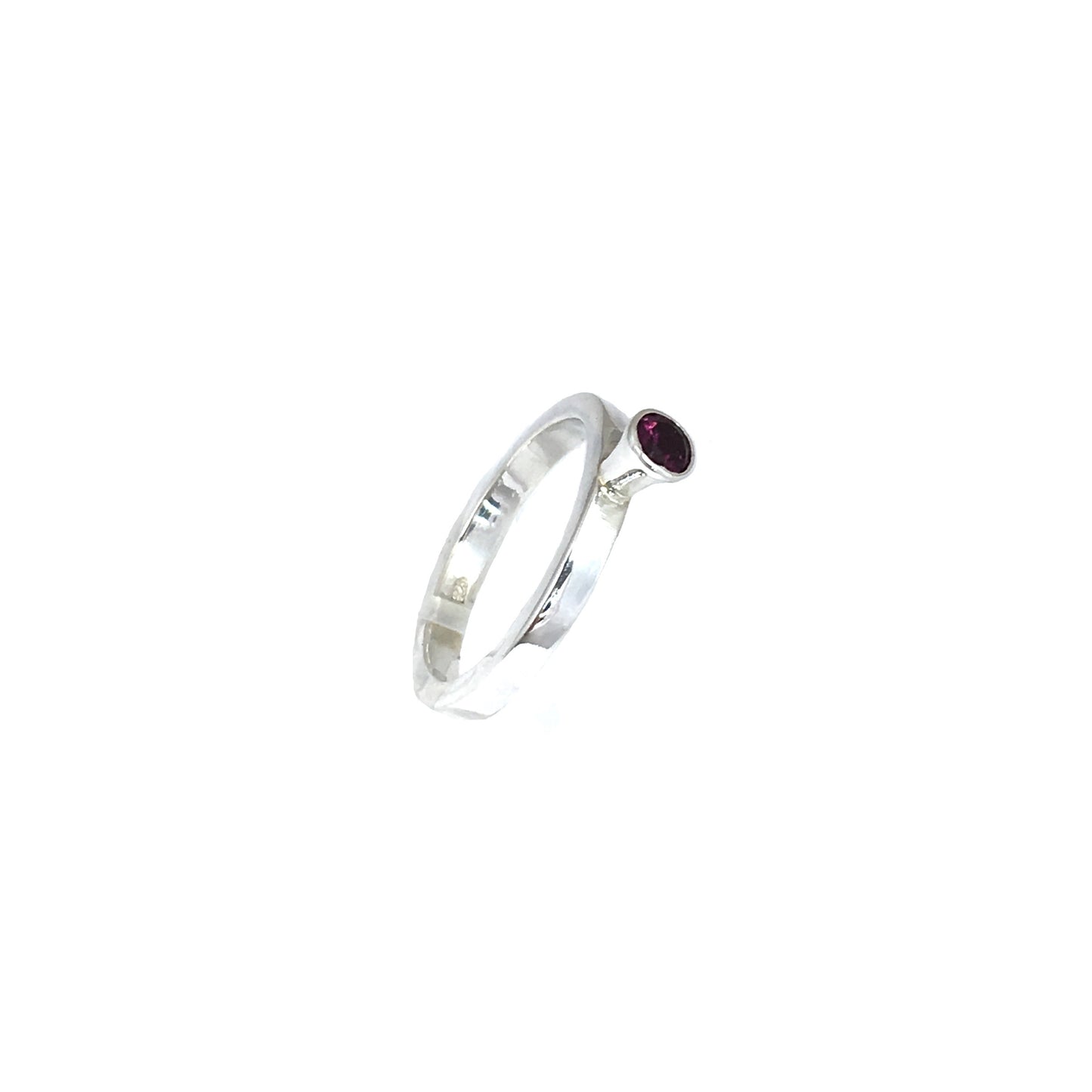 Rhodolite ring, plain