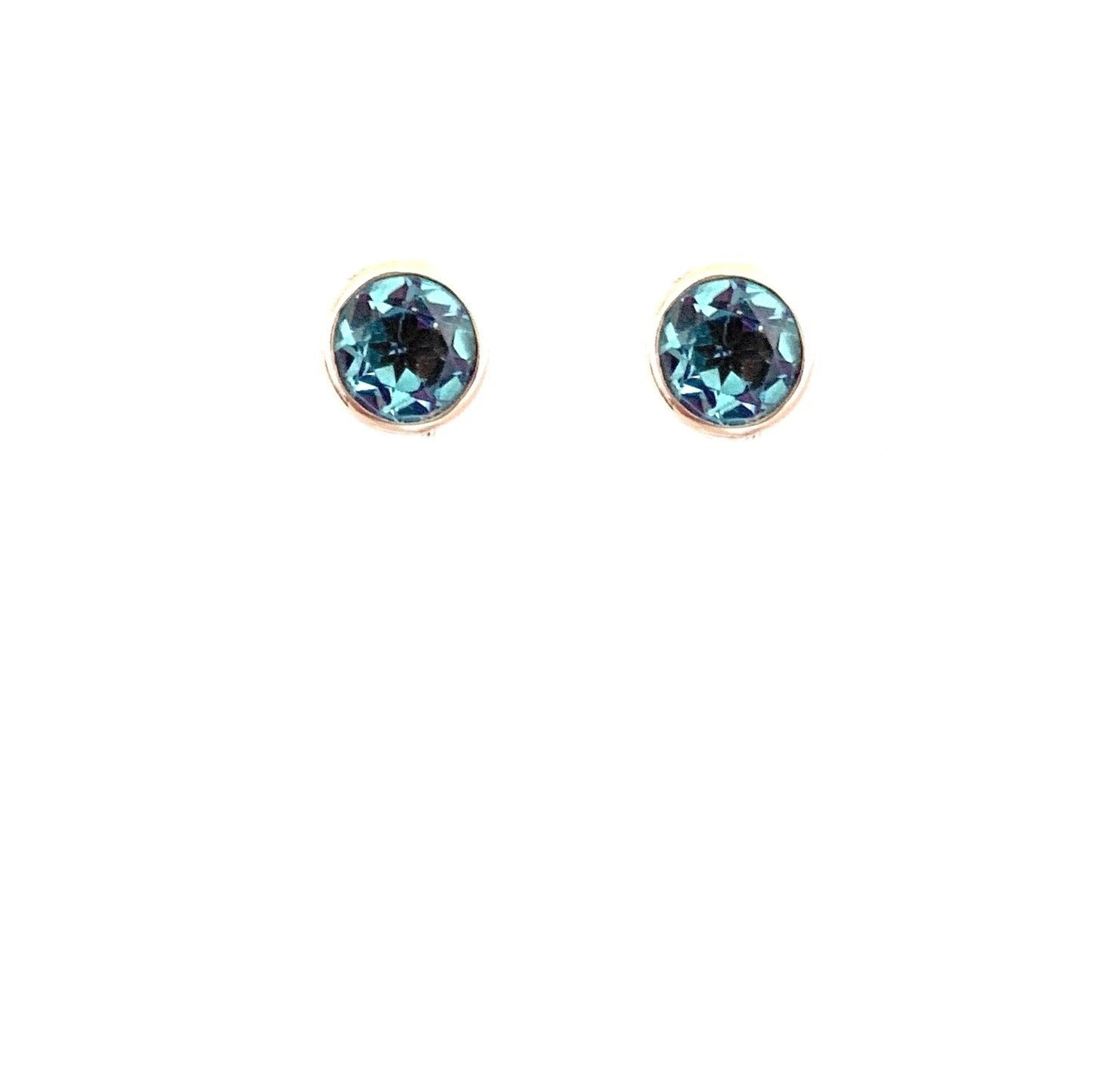 Changeable turquoise and topaz earrings