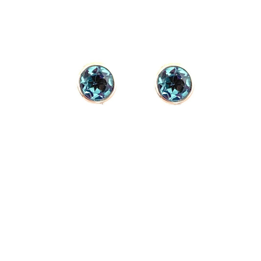Changeable oorbellen turkoois en topaas