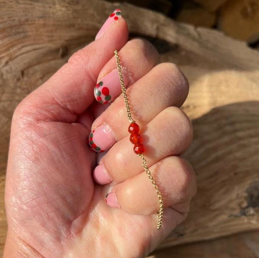 Armband carneool goud