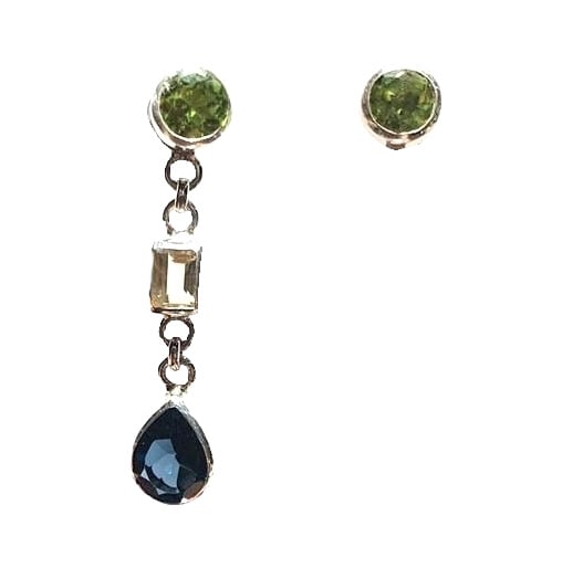 Interchangeable earrings topaz