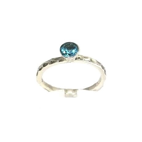 Ring Swiss blue topaas