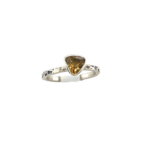 Silberner Stapelring Citrin | Kiliaan Jewelry