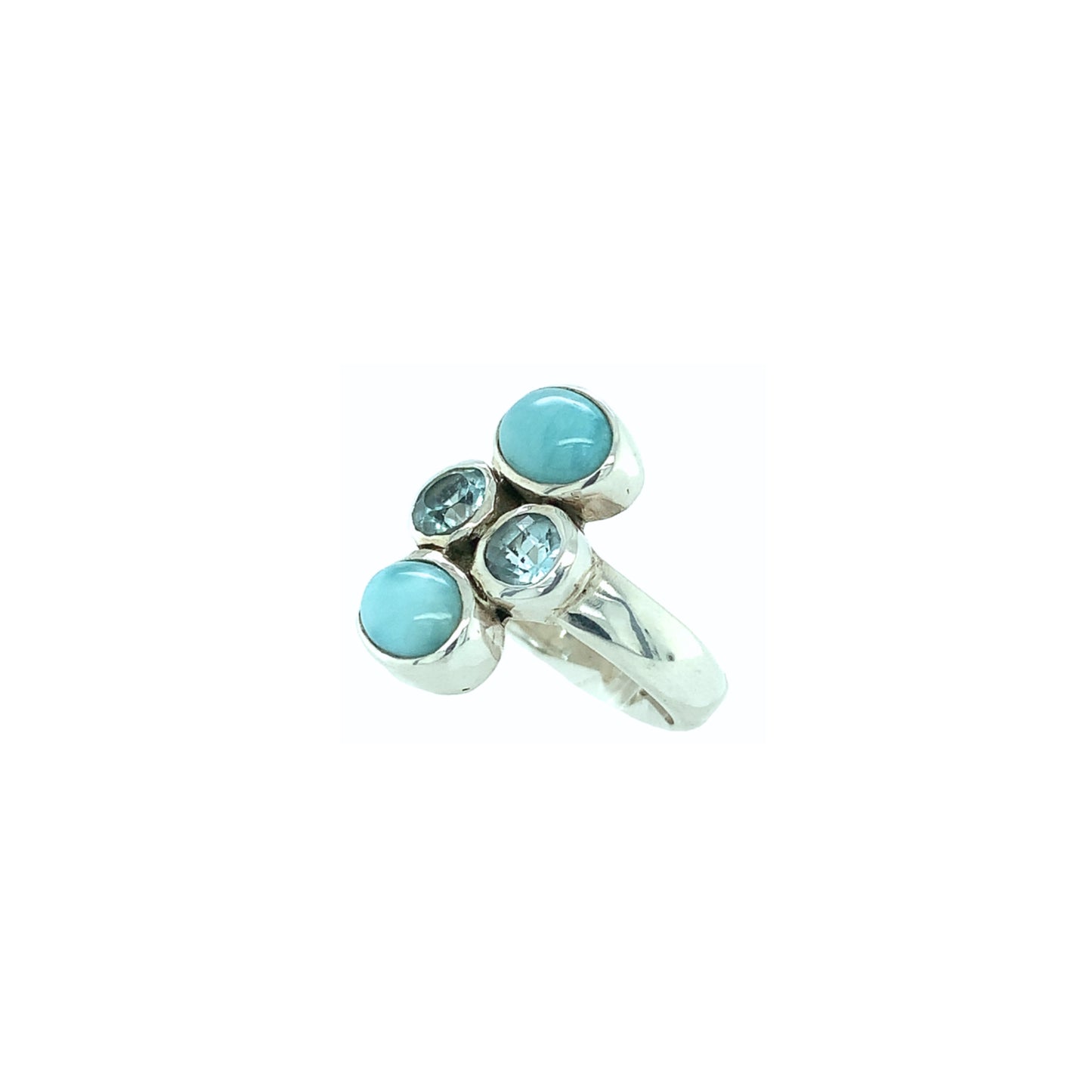 Ring Larimar und Blautopas