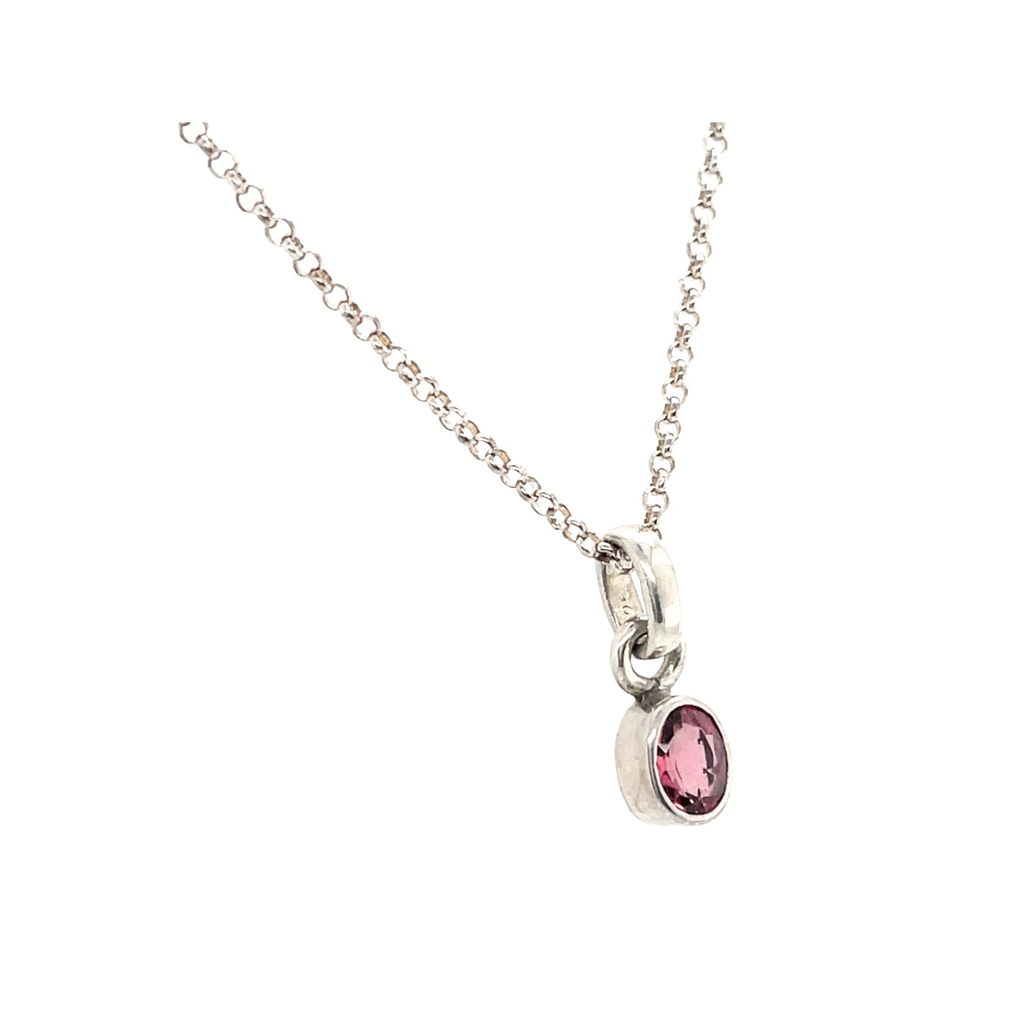 Silver Necklace Pink Tourmaline | Kiliaan Jewelry