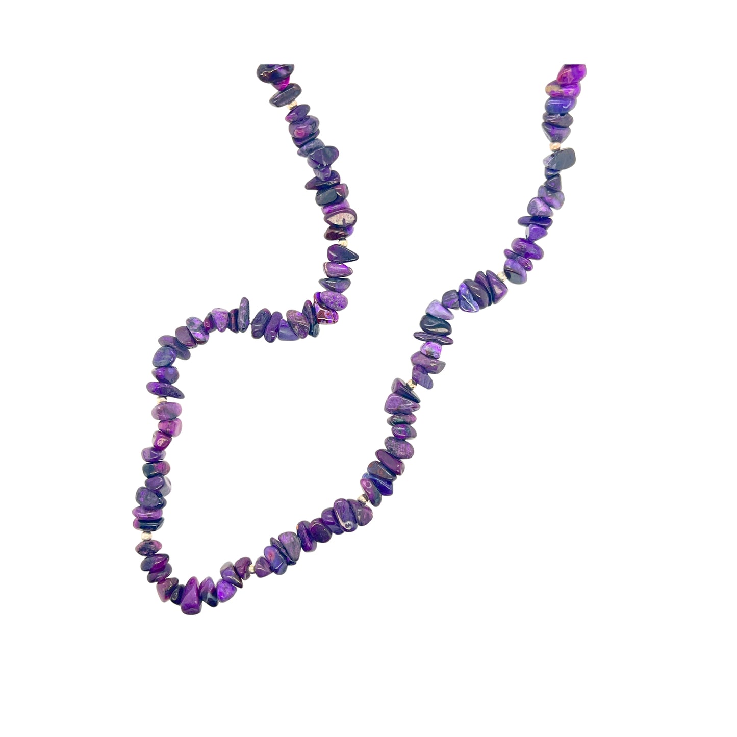Sugilite necklace with silver accent